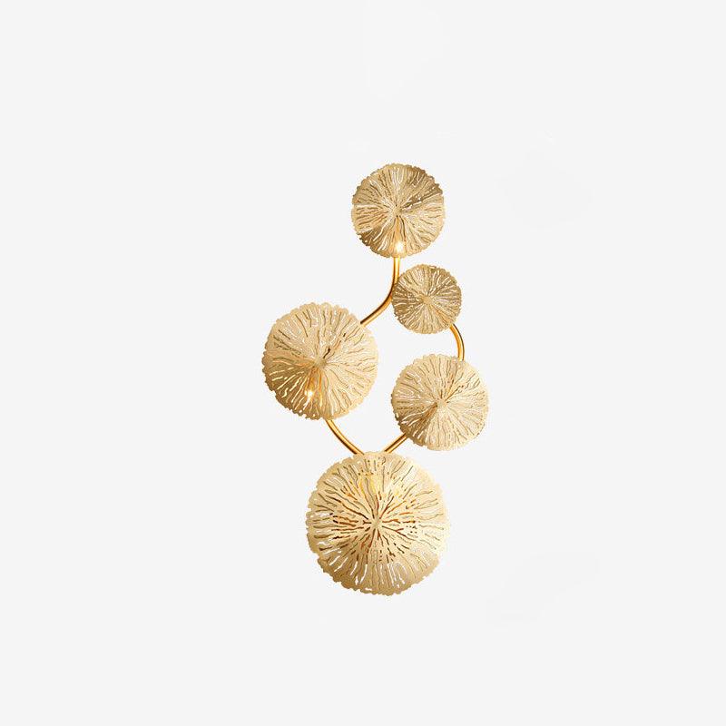 Rylso Wall Lamp Lotus Leaf Brass