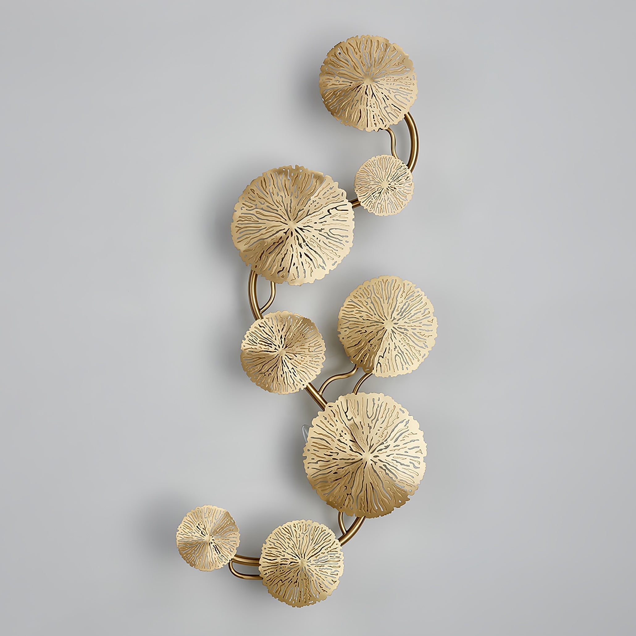 Rylso Wall Lamp Lotus Leaf Brass