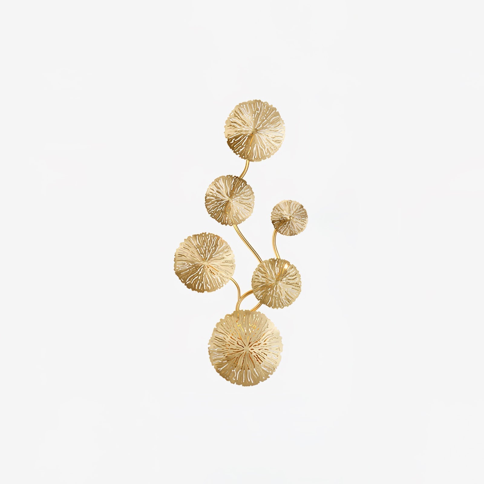 Rylso Wall Lamp Lotus Leaf Brass