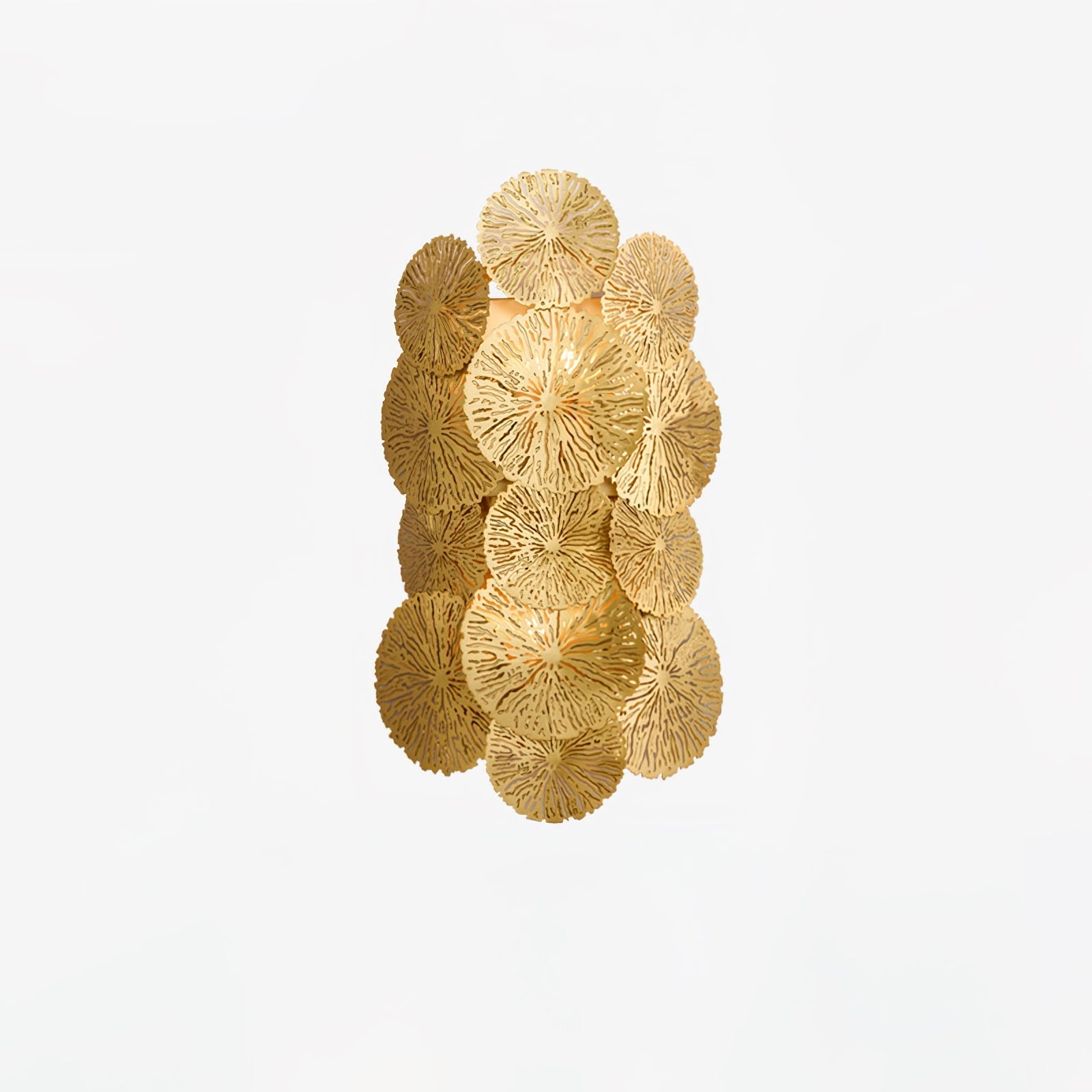 Rylso Wall Lamp Lotus Leaf Brass
