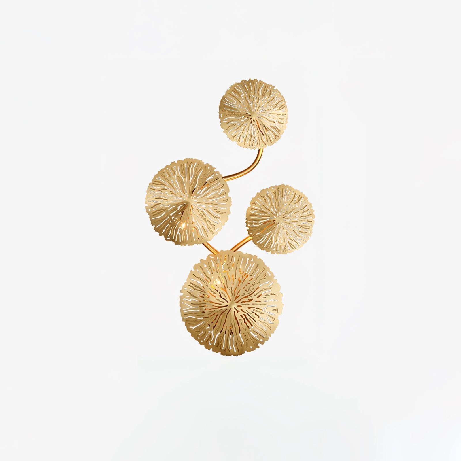 Rylso Wall Lamp Lotus Leaf Brass
