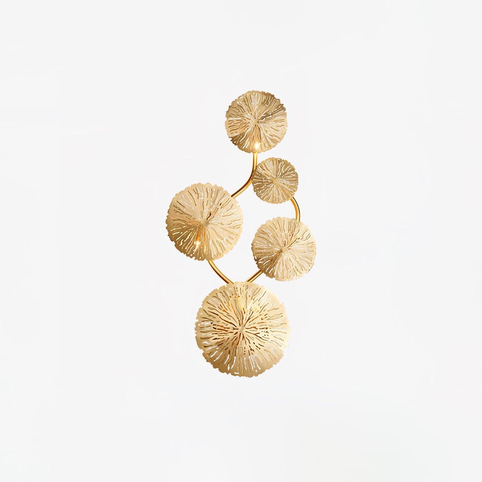 Rylso Wall Lamp Lotus Leaf Brass