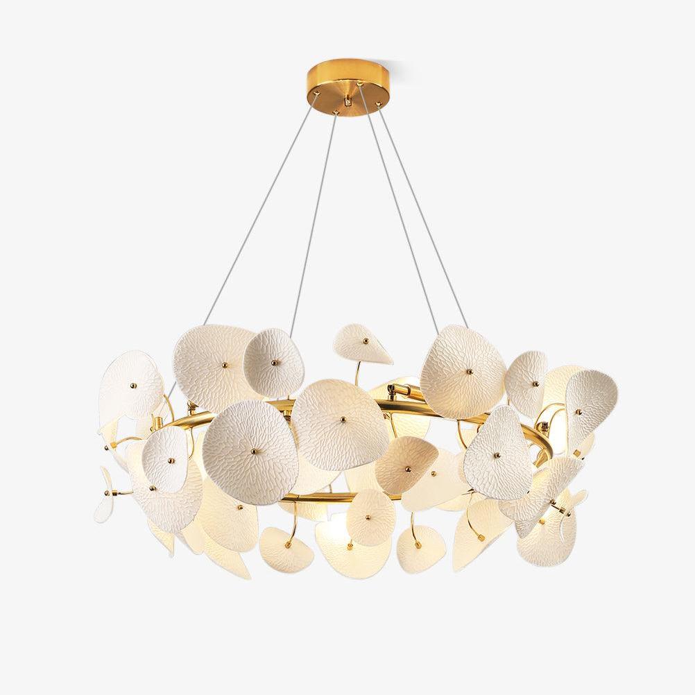 Jorlen Modern Elegance Petal Ceramic Chandelier