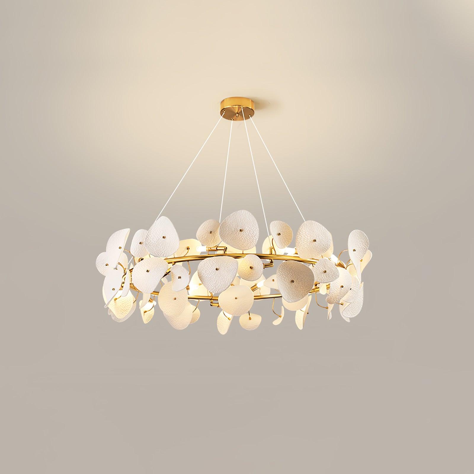 Jorlen Modern Elegance Petal Ceramic Chandelier