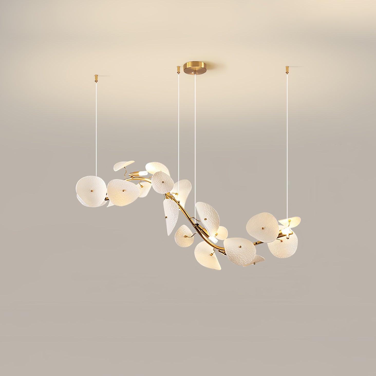 Jorlen Modern Elegance Petal Ceramic Chandelier