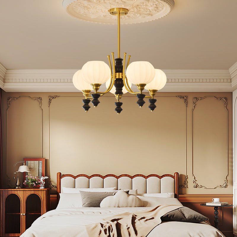 Zavenen Traditional Elegance Vintage Brass Wood Chandelier