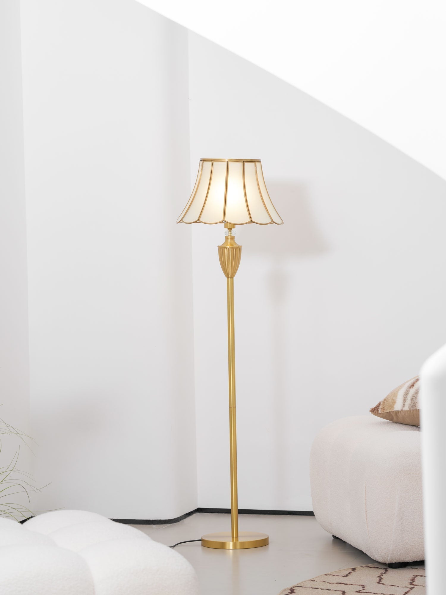 Caselette Brass Luxury Floor Lamp
