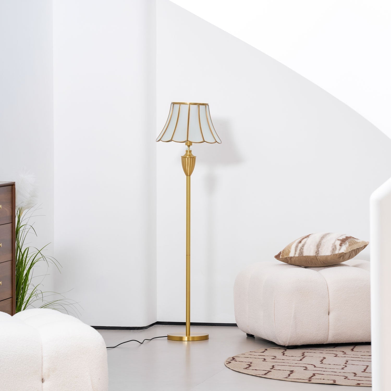 Caselette Brass Luxury Floor Lamp