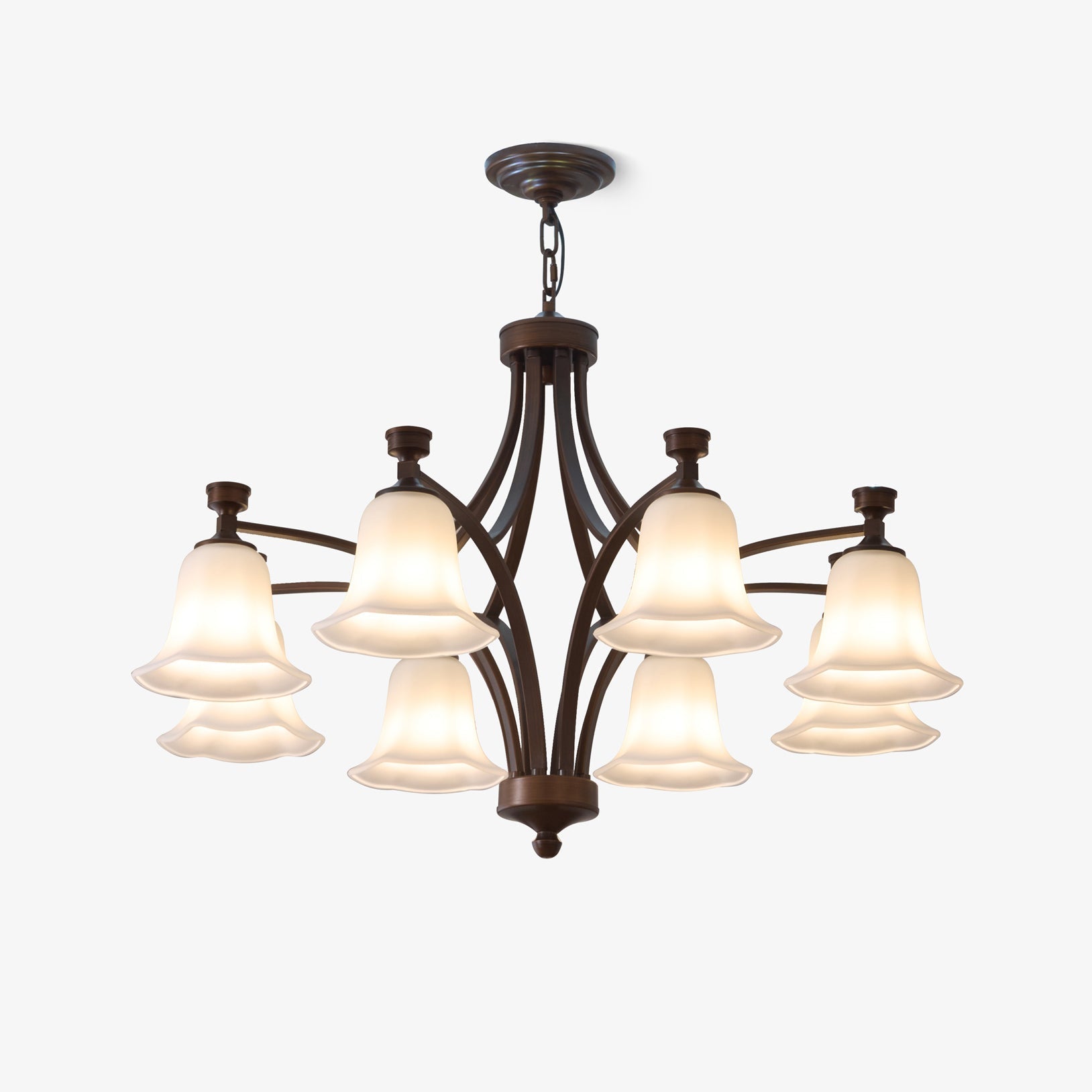Viloros Traditional Premium Bell Glass Chandelier
