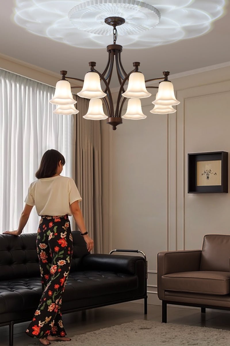 Viloros Traditional Premium Bell Glass Chandelier