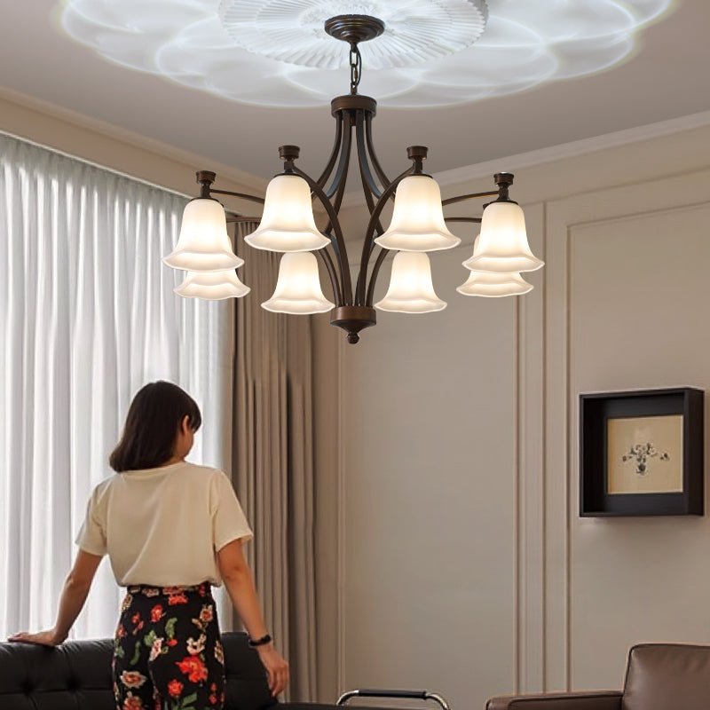 Viloros Traditional Premium Bell Glass Chandelier