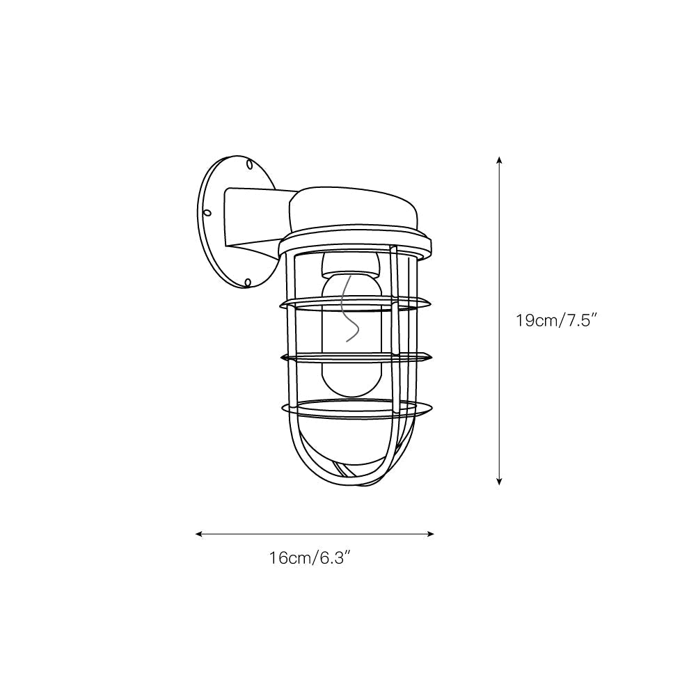 Ozorel Vintage Unique Glass Wall Lamp