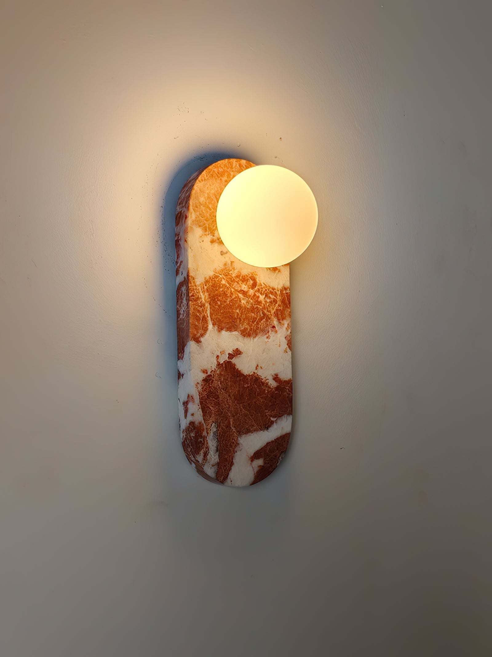 Sysolion Modern Minimalist Glass Marble Wall Lamp