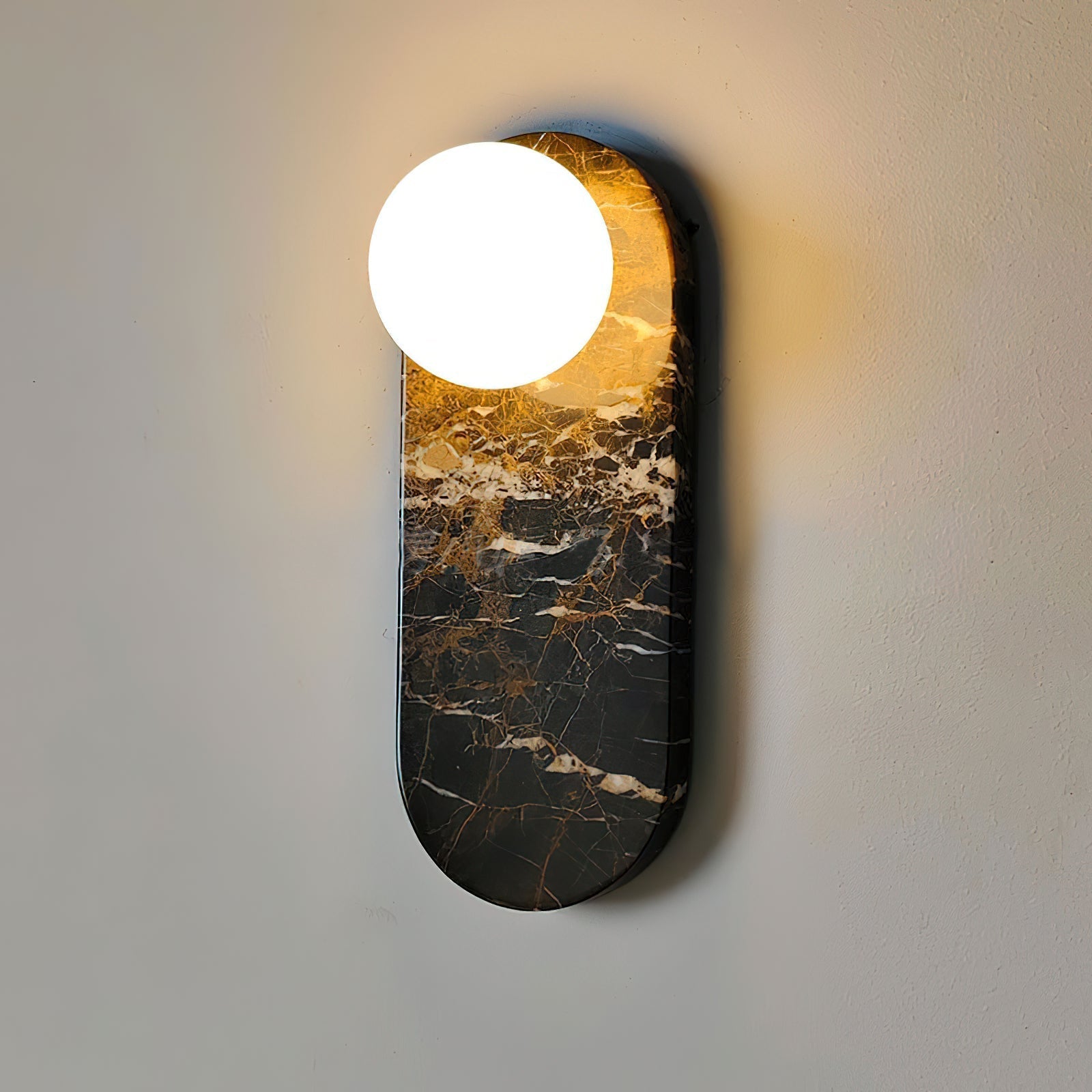 Sysolion Modern Minimalist Glass Marble Wall Lamp
