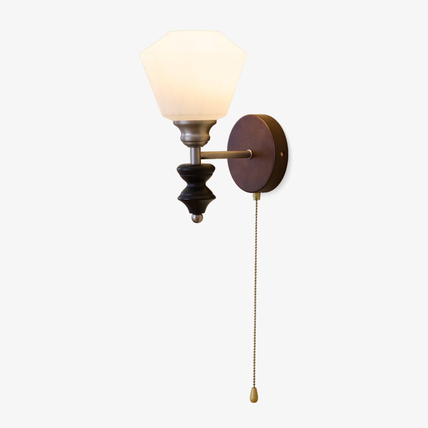 Lucille Elegance Classic Art Glass Wood Wall Lamp