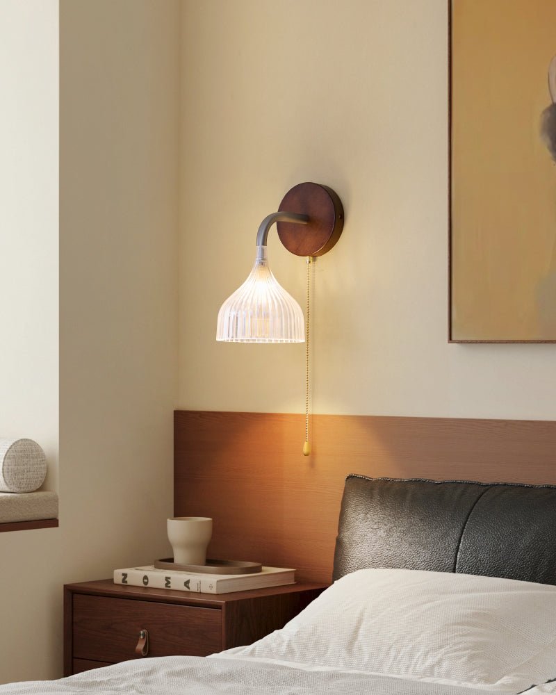 Cimararae Elegance Classic Wood Wall Lamp