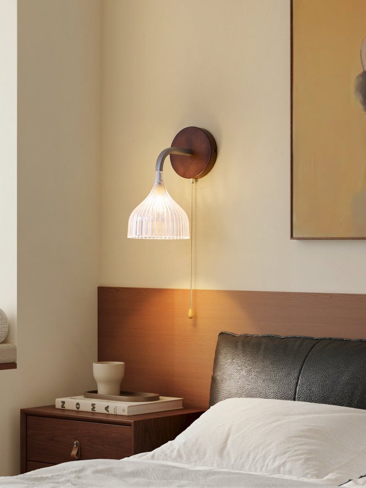 Cimararae Elegance Classic Wood Wall Lamp