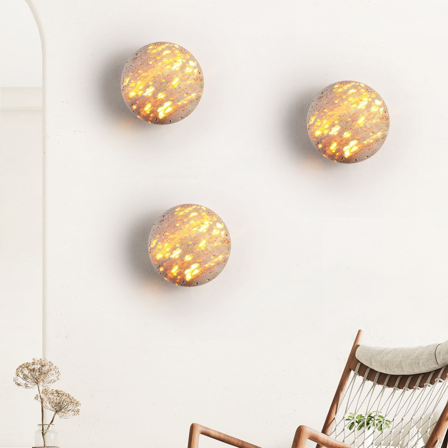 Petaina Luma Stone Wall Light