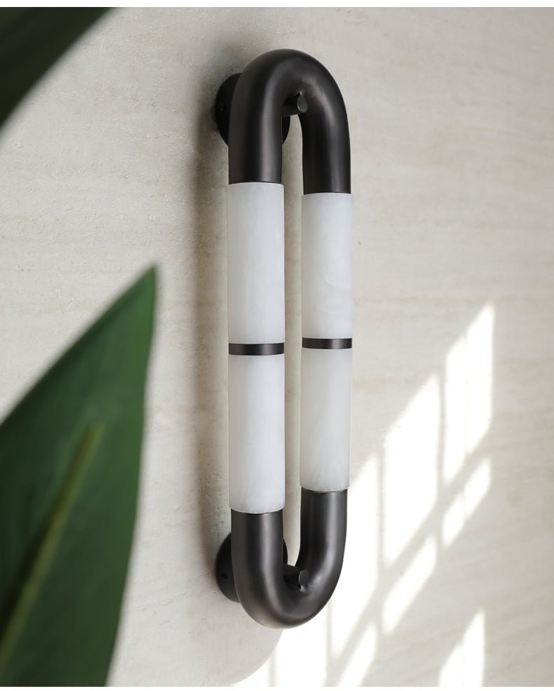 Gloxa Arc Twin Alabaster Wall Lamp