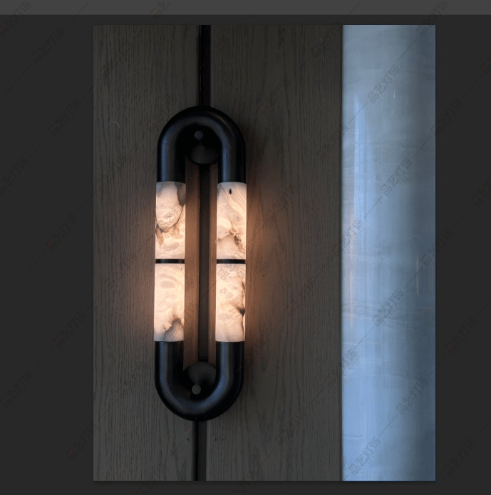 Gloxa Arc Twin Alabaster Wall Lamp