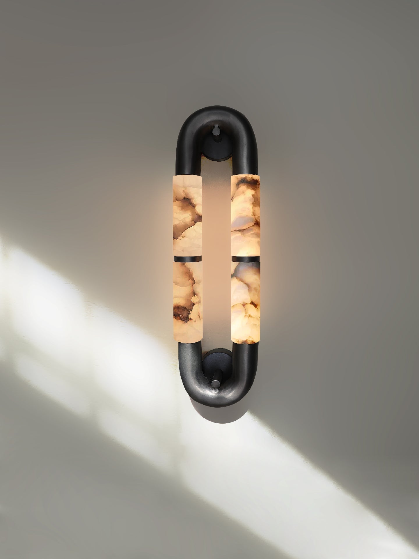Gloxa Arc Twin Alabaster Wall Lamp