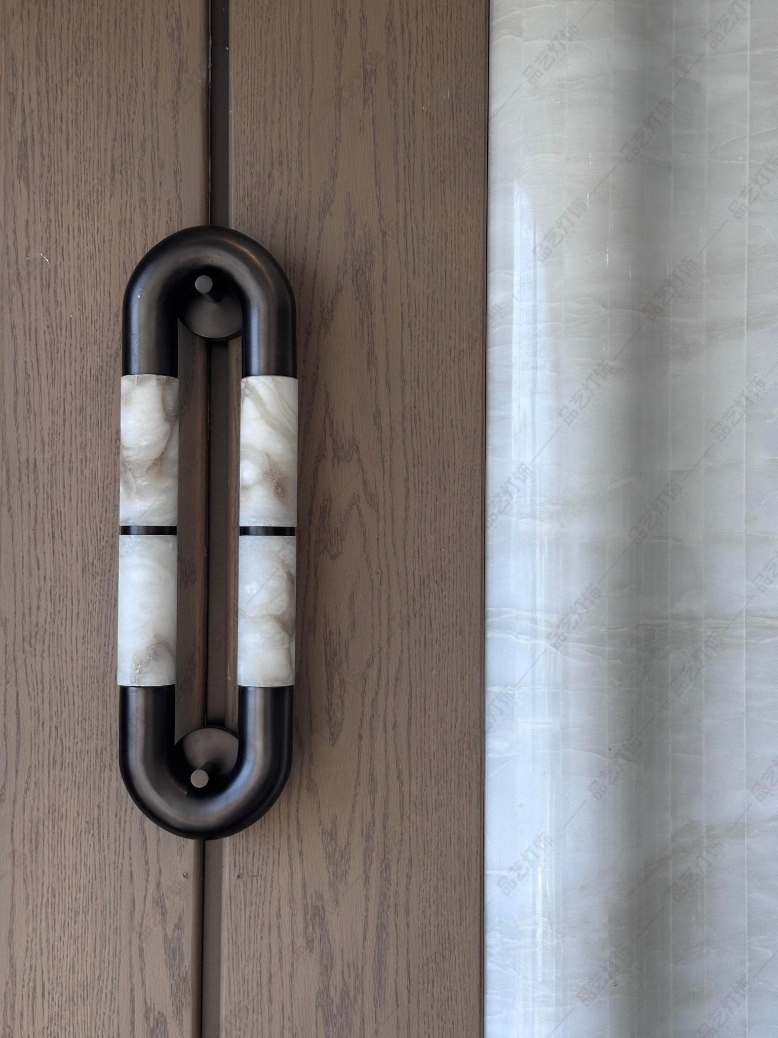 Gloxa Arc Twin Alabaster Wall Lamp