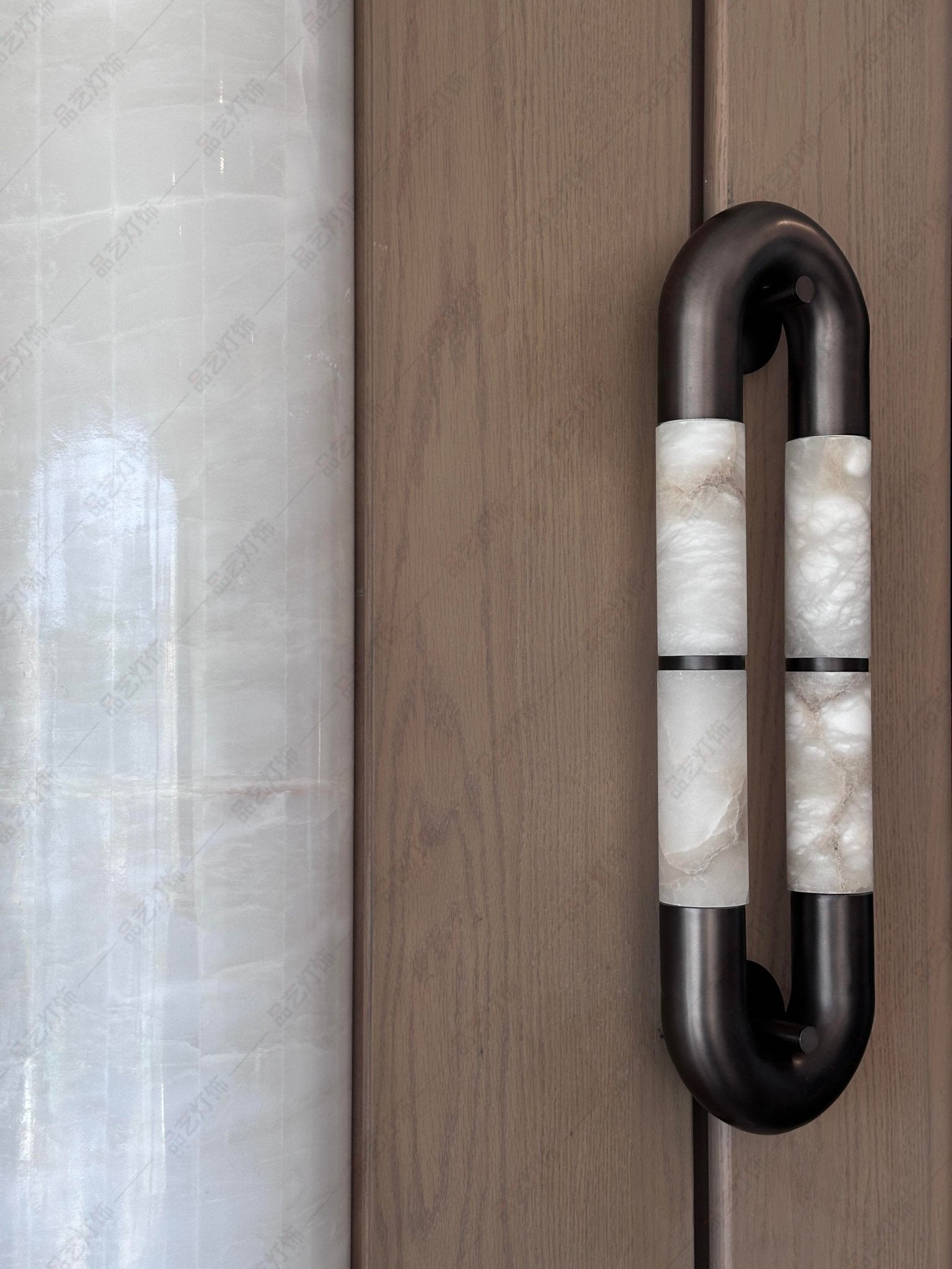 Gloxa Arc Twin Alabaster Wall Lamp