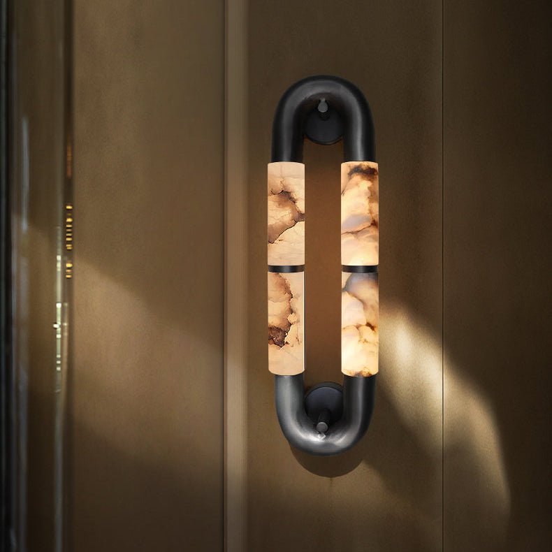 Gloxa Arc Twin Alabaster Wall Lamp