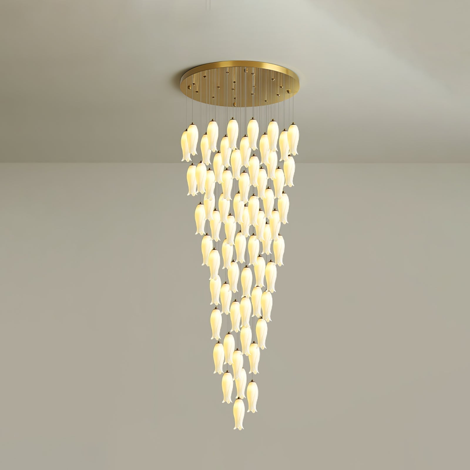 Sylirion Alabaster Brass Chandelier