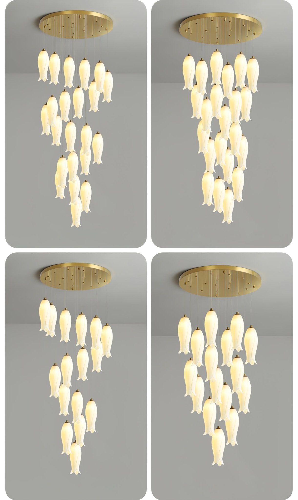 Sylirion Alabaster Brass Chandelier