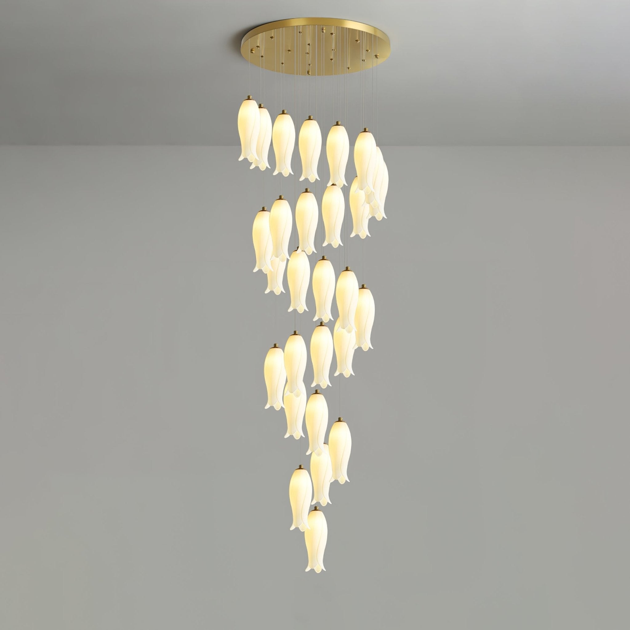 Sylirion Alabaster Brass Chandelier