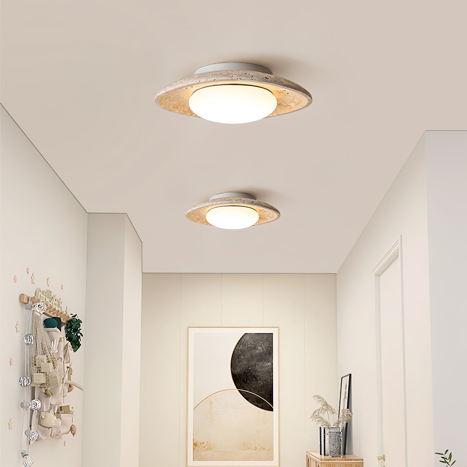 Serinora Travertine Ceiling Light