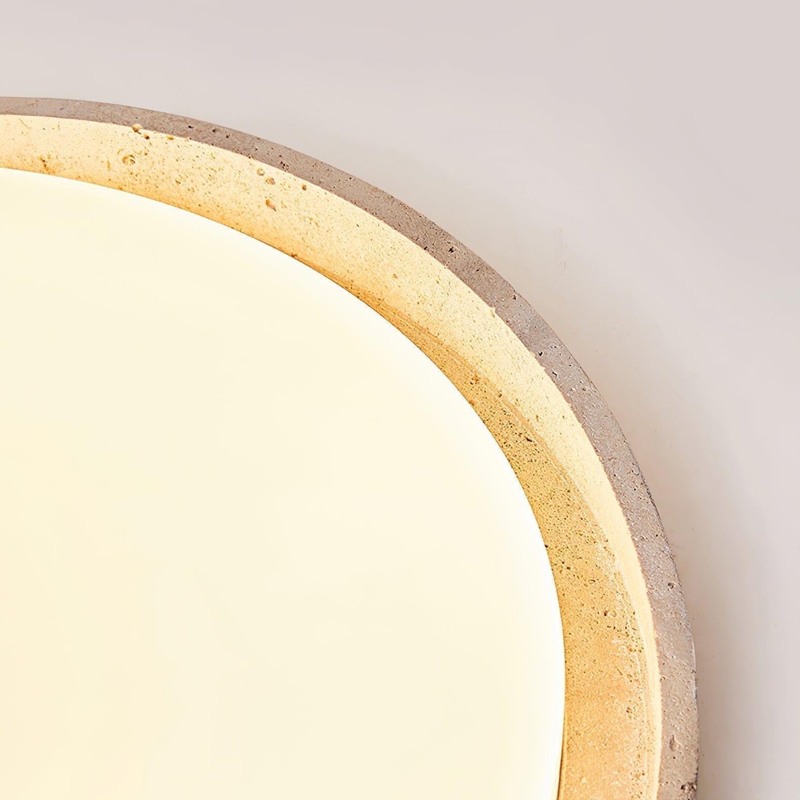Cyvian Oval Frame Travertine Ceiling Light