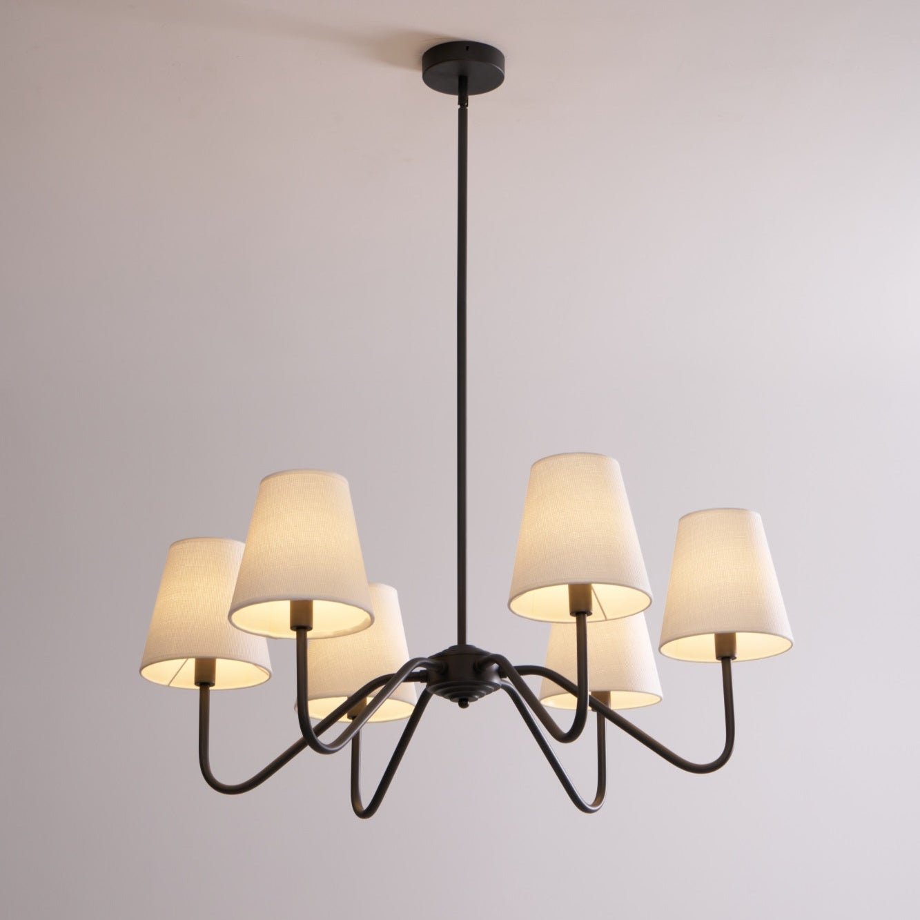Aurvarira Lumos Classic Black Fabric Chandelier