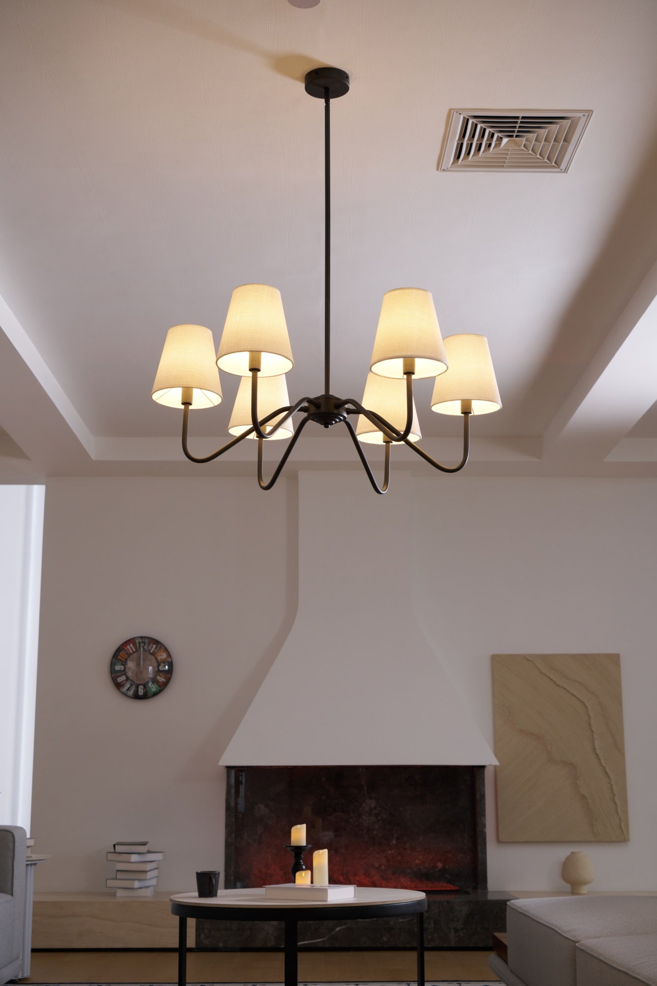 Aurvarira Lumos Classic Black Fabric Chandelier