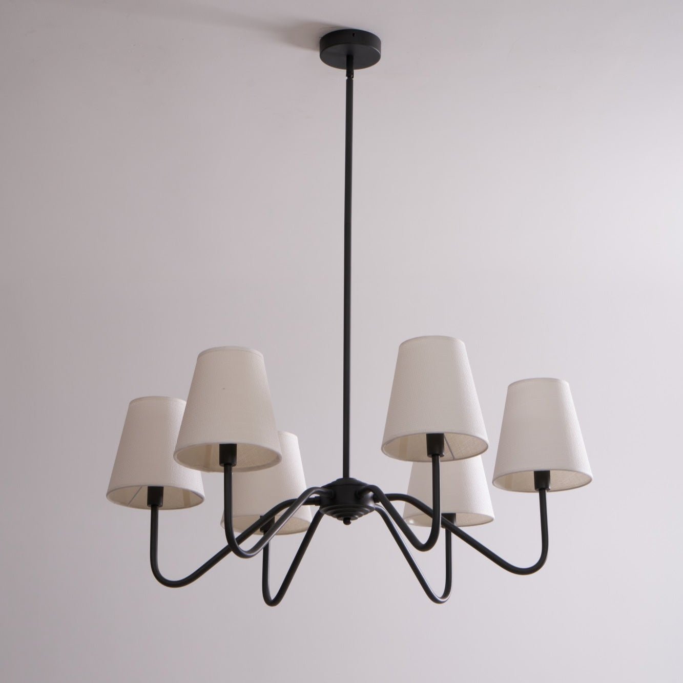 Aurvarira Lumos Classic Black Fabric Chandelier