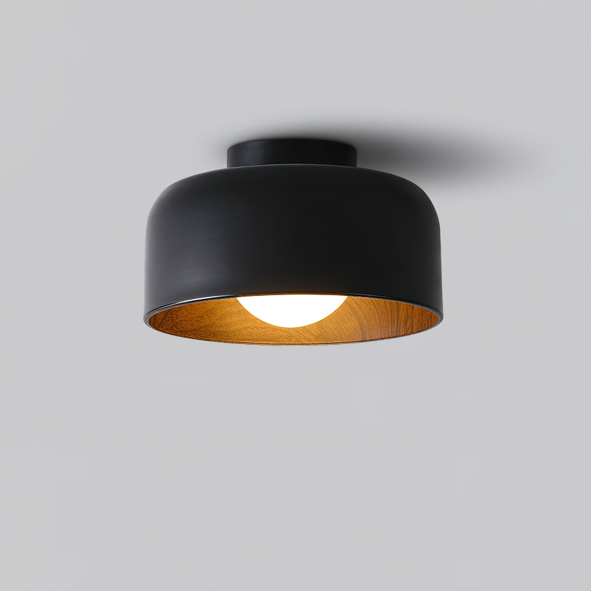 Clairbrook Wood Round Flush Mount Ceiling Light