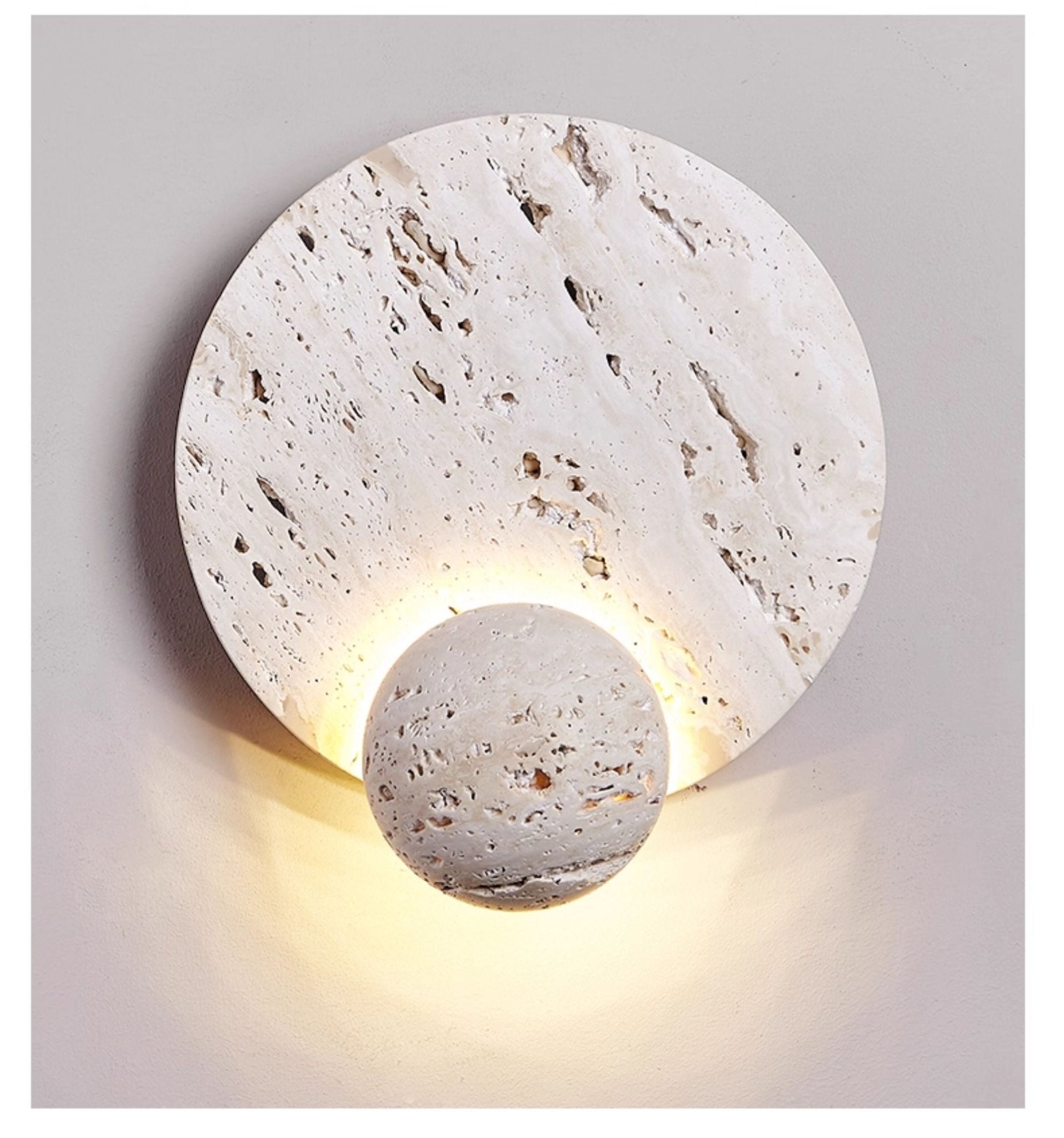 Norivaine Eclipse Travertine Wall Light
