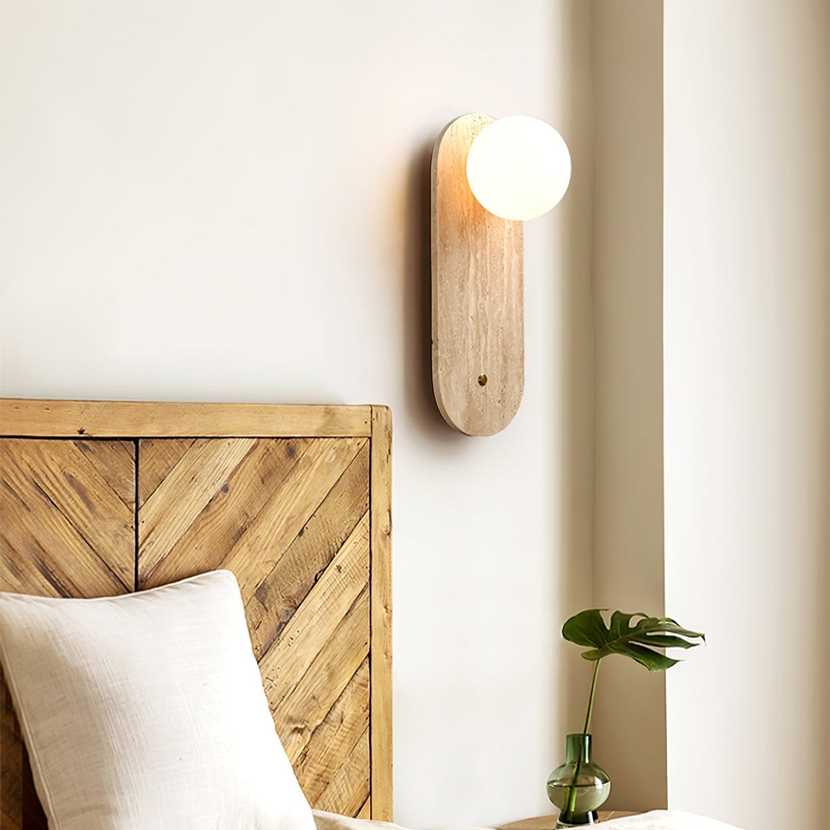 Syloryra Minimalist Travertine Wall Light