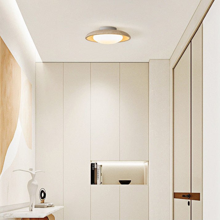 Tavuena Yellow Travertine Ceiling Light