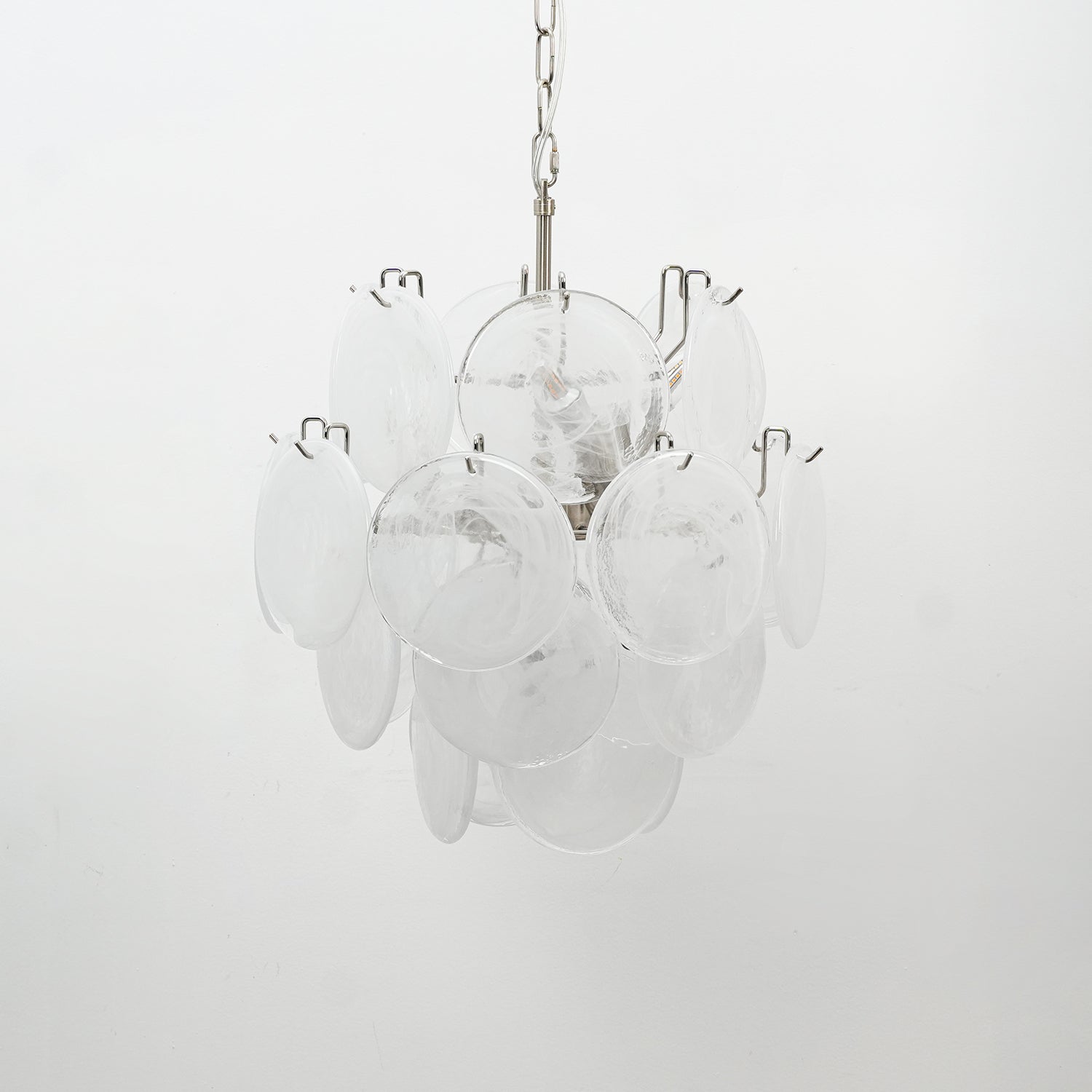 Teriinelle Chandelier Multicolor Murano Disc Layered Artistic