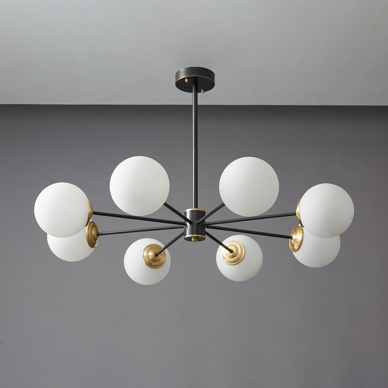 Catalos Modern Premium Orb Brass Glass Chandelier