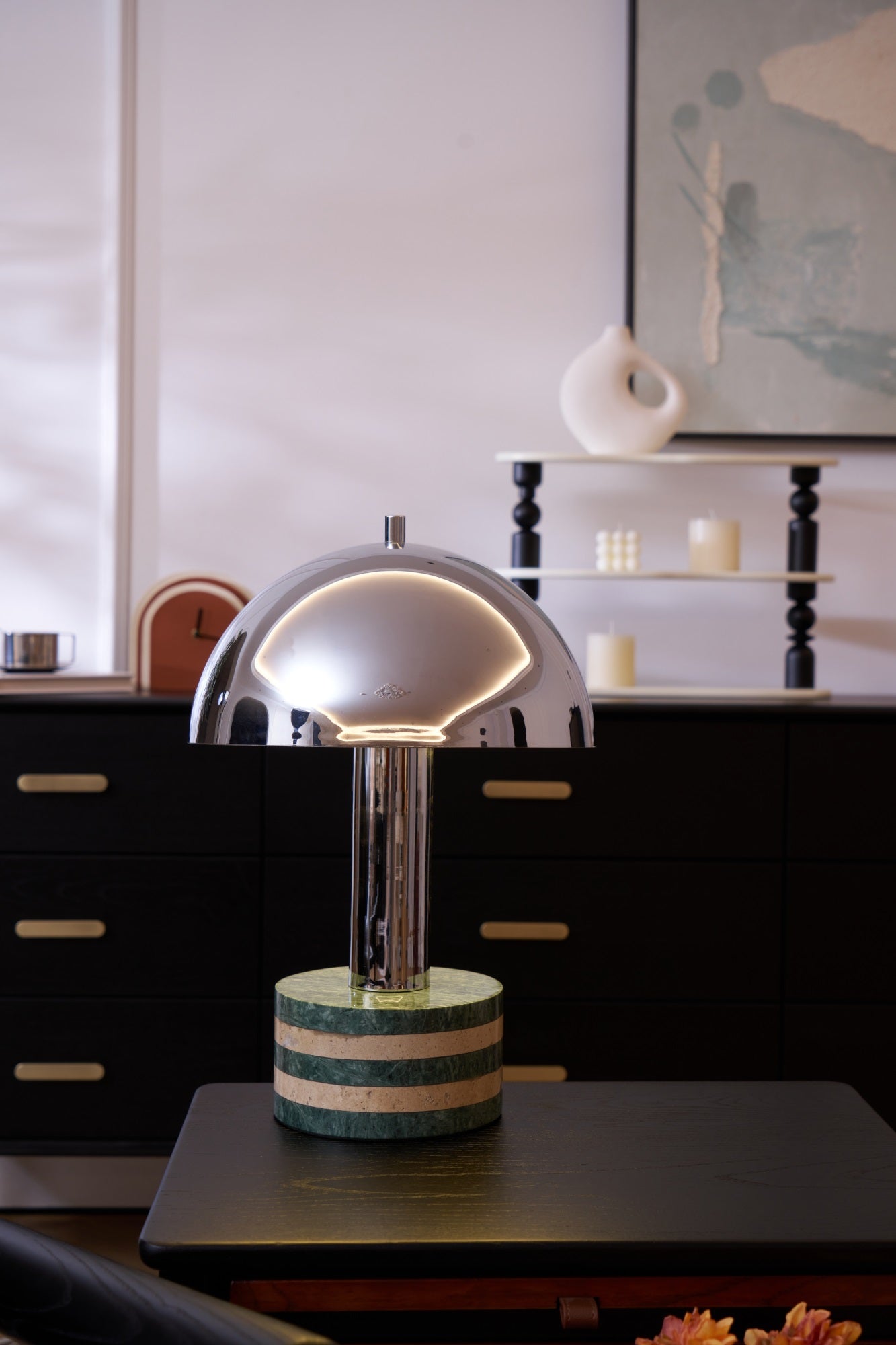 Strata Minimalist Marble Table Lamp