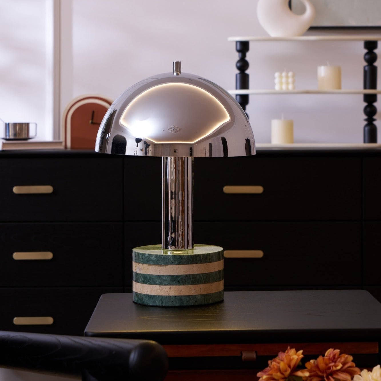 Strata Minimalist Marble Table Lamp