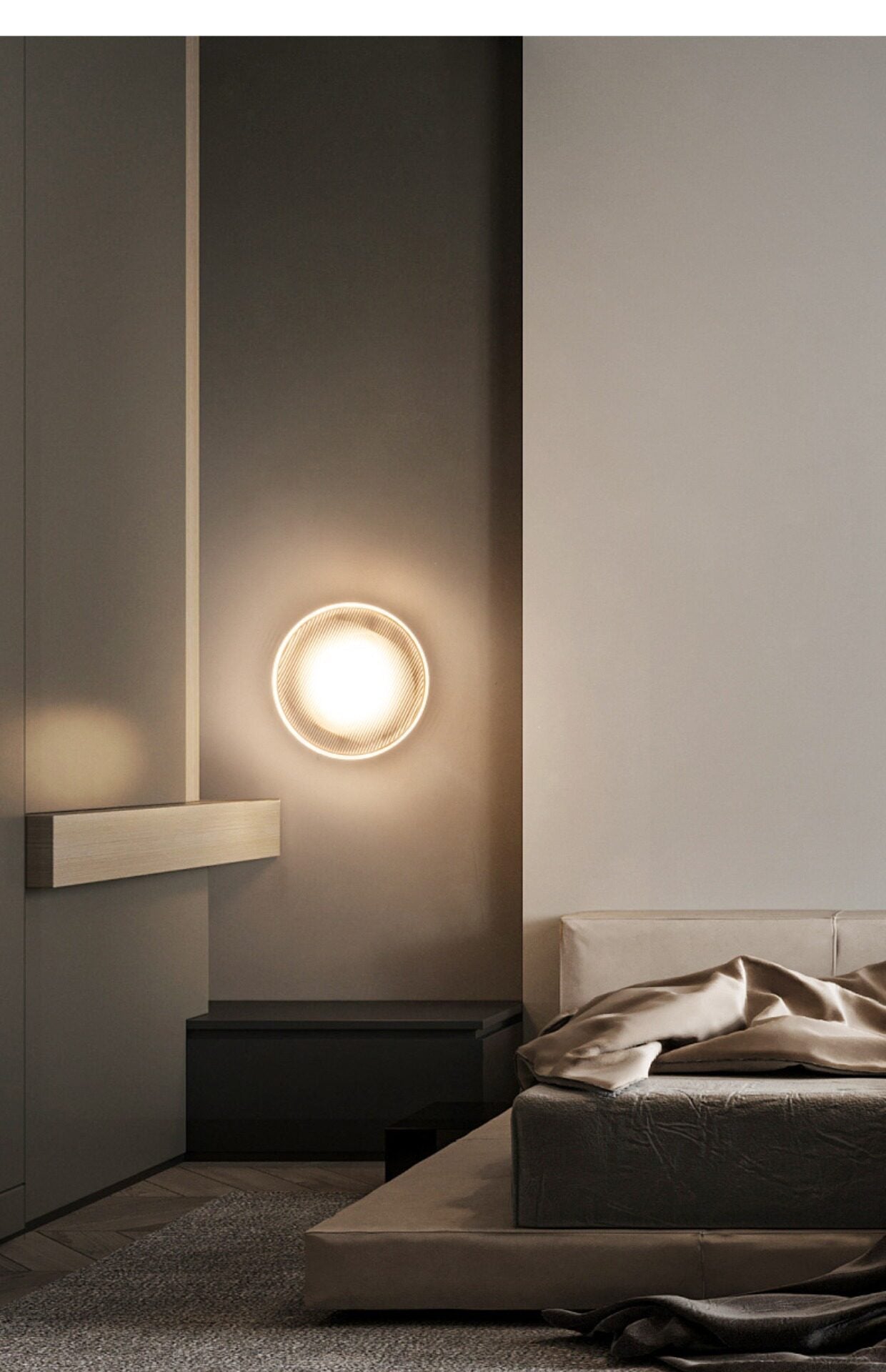 Noct Ribbed Glass Wall Sconce
