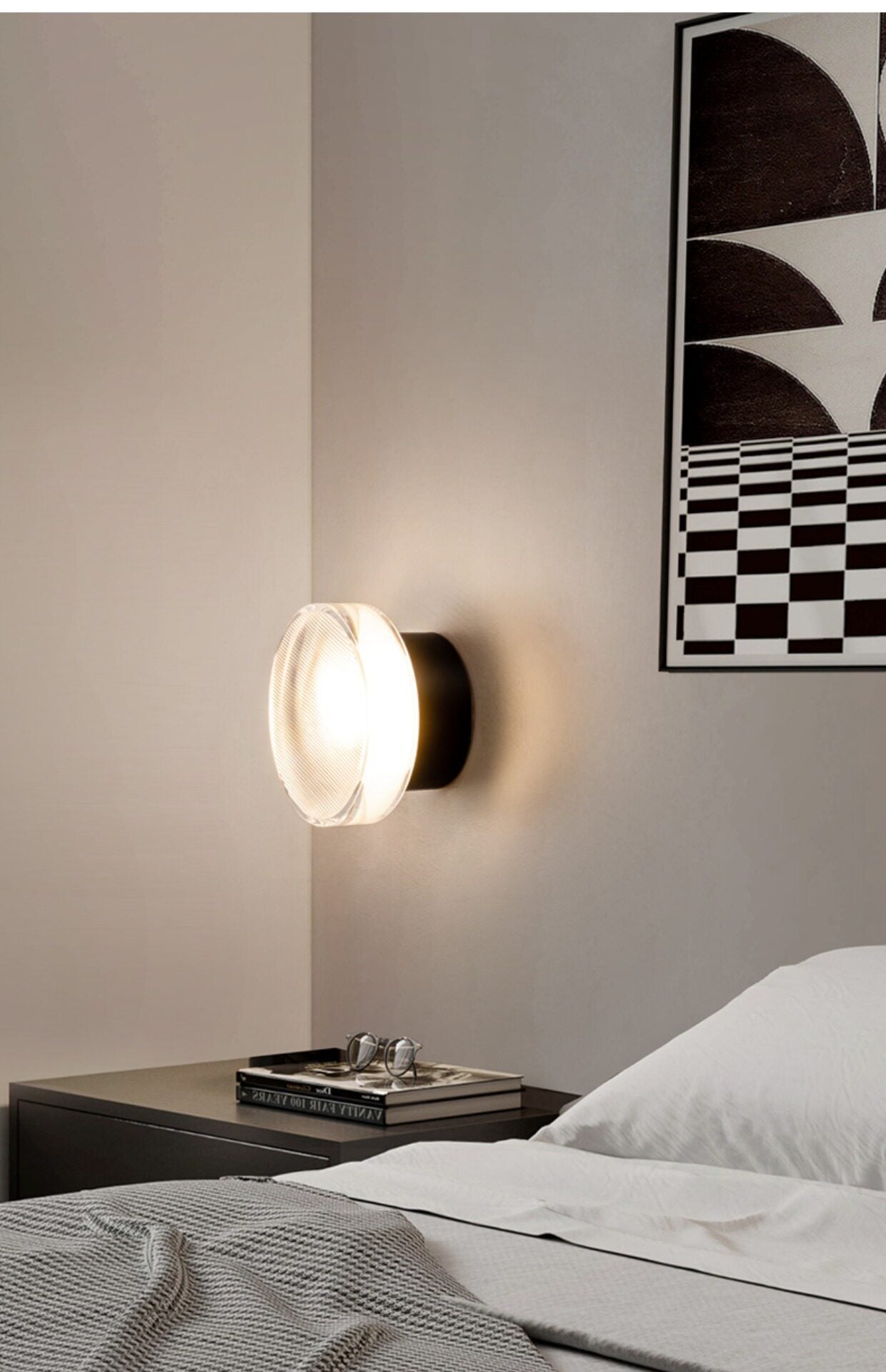 Noct Ribbed Glass Wall Sconce