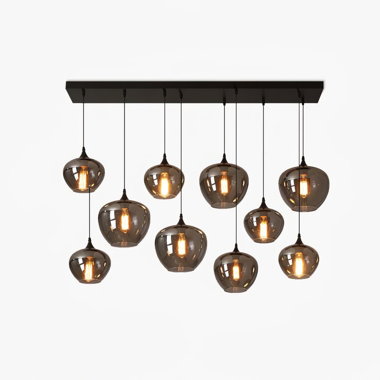 Tevely Glass Industrial Chic Pendant Light