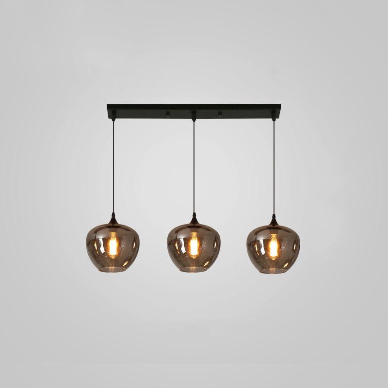Tevely Glass Industrial Chic Pendant Light