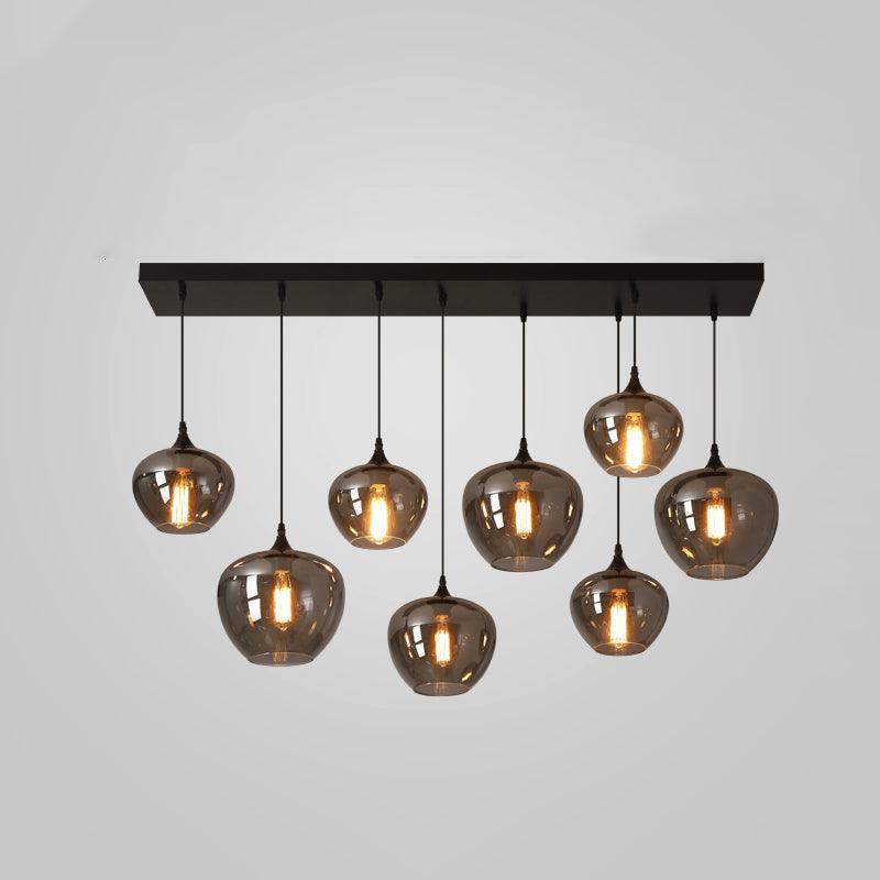 Tevely Glass Industrial Chic Pendant Light