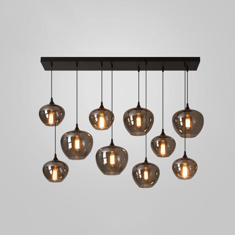 Tevely Glass Industrial Chic Pendant Light